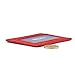 MEKU Slim Front Pocket Leather Wallet Business Credit Card Case Sleeve Minimalist Wallet with ID Window Red