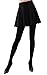 HeyUU Women's 80 Denier Soft Opaque Tights, High Waist Solid Color Footed Pantyhose 20+ Colors (6 Pairs-Black/Dark Blue/Burgundy/Red/Mustard/Royal Blue)