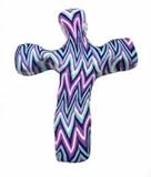 Cross - Comforting Clay - Purple Chevron (4.5)