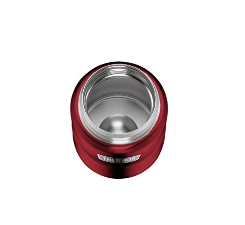Thermos Stainless King Thermobehälter für Essen rot 0,47l - Edelstahl, absolut dicht, hält Speisen 9h heià & 14h kalt, mit klappbarem Löffel, BPA-frei – Bild 5