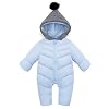 AUBIG Baby donspak sneeuwpak jongens meisjes winter baby winter overall met capuchon verdikt warm 0-18 maanden