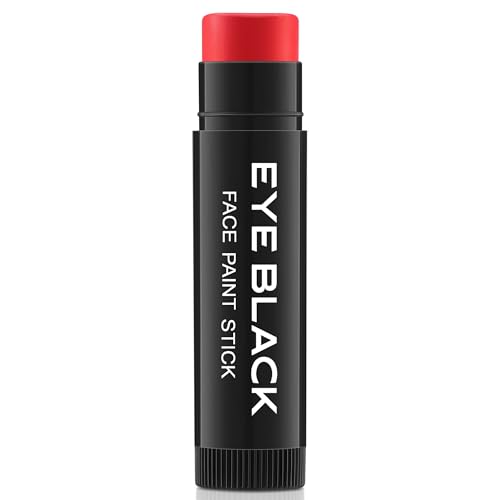 CCBeauty Red Eye Black Baseball, Cream Face Body Paint Stick Sports Football Accessories, Softball Gear, Halloween Clown Joker Devil Cosplay Costume Parties, 0.67 Ounce