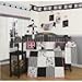 GEENNY Boutique Crib Bedding Set, Beautiful Black White Flower and Dot, 13 Piece