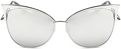 Womens Cat Eye Fashionable Oversized Frame Sunglasses Retro Round Lens