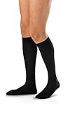 Jobst For Men 15-20 Knee High Closed Toe Ribbed Compression Socks Black Large