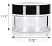 Clear Thick Wall Travel Refillable Pot Container Jar .50 oz / 15 ml (6 pack)