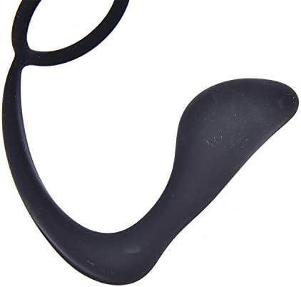 ARGICI Men Sexy Toys Silicone Male Prostate Massager Cock Ring Anal Butt Plug for Men, Adult Erotic Anal Sex Toys Black