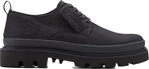 Amazon.com | Clarks Men's Badell Seam Oxford, Black Nubuck, 10