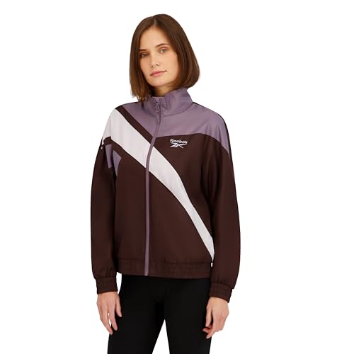 Reebok Womens Polar Fleece Lined Windbreaker Jacket, Truffle, XL