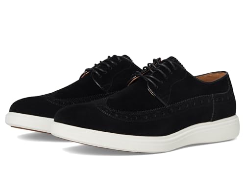 Stacy Adams Trudell Wing Tip Lace-Up Black Suede 7 M