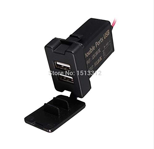 Fastener & Clip Dual USB Charger Port Charger 3.1A Power Socket for Smart Phone PDA Ipad iPhone for Toyota with Waterproof USB Protective Cover