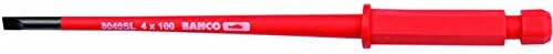 Bahco 8040SL-2P Slim/Insulated Interchangeable Blades for Slotted Head Screws Red, 100/0.8 mm, Set of 2 Piece