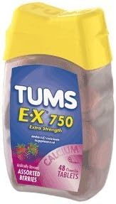 Tums E-X Assorted Berries 48-Count (Pack of 3)