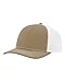 Richardson Unisex 112 Trucker Adjustable Snapback Baseball Cap, Split Khaki/White, One Size Fits Most
