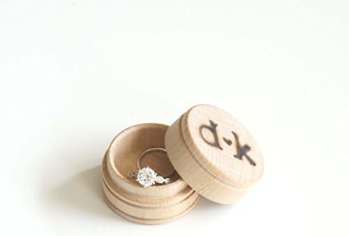 Custom Personalized Engagement Ring Initials Names Wedding Ring Wooden Engraved Box, Pill Box, Jewelry Box