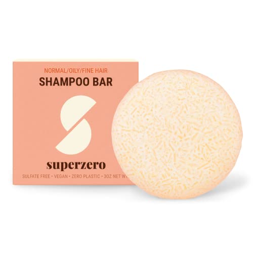 superzero Shampoo Bar for Fine, Normal, and Oily Hair; Hydrates and Strengthens, Sulfate Free
