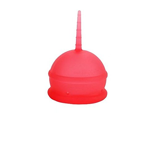 Daisy Low Cervix Menstrual Cup, Size Large, Red