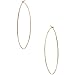 Humble Chic Large Hoop Earrings for Women - Hypoallergenic Lightweight Wire Threader Loop Drop Dangles, Safe for Sensitive Ears, 18K Gold Plated - 2 inch