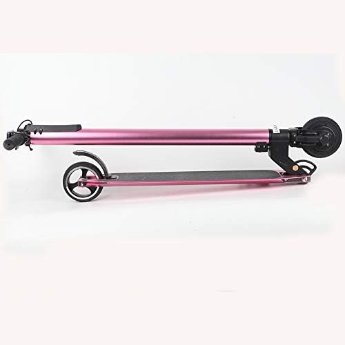 SYCHONG Lightweight Foldable Manual Electric Scooter Folding Commuter Kickscooter Carbon Fiber Commuter E-Scooter for Adults 250W/24V Long-Range Battery