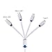 Multi USB Charging Cable,Znines 3.3Ft 4 in 1 Multiple USB Charger Cable Adapter Connector with Type C / 2 Micro USB Ports Compatible with Phone 7 7 Plus, Nexus 6P/5X, OnePlus 3, LG G5 and More