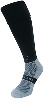 WackySox Plain Colours Knee Length Rugby Hockey and Football Sports Socks Young Adult Shoe Size 2.5-6.5 Purple Black &amp; Blue &amp; Gold &amp; Gre