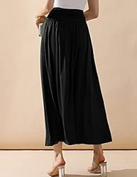 DOUBLJU High Waist Maxi Skirts for Women Long