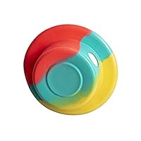 B.N.D TOP Bathtub Overflow Drain Cover Bath Drain Stoppers Spa Like More Inches of Water to Tub for Relax Deep Bath, Rainbow Silicone, 100% Recyclable, 4" Diameter