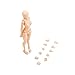 StarALL Action Figure Drawing Model Body Chan & Kun Doll Male/Female Mannequin Movebale Action Figure Model for Sketching Painting Drawing Artist Collections Kids Toys