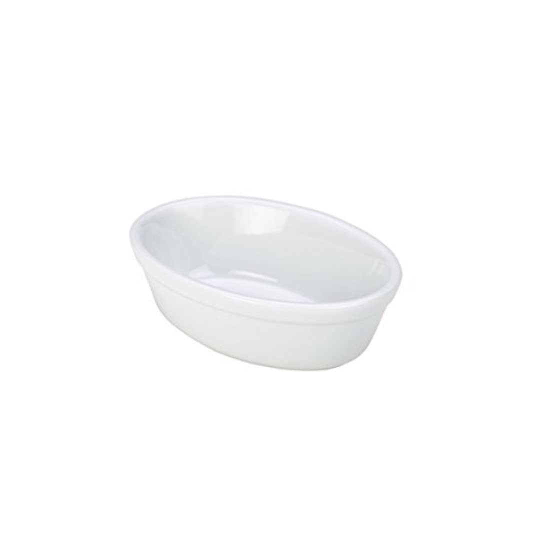 Genware NEV-F20-W Royal Oval Pie Dish, 16 cm, White (Pack of 6)