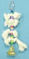 North American Pet BBO22154 Rope Knots/Beads and Bell Bob Toy for Pets, 6.5-Inch