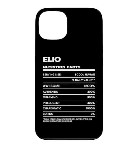 Elio Nutrition Facts Name Case for iPhone 13