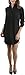 ToBeInStyle Women's Hi-Low Button Down Collar Shirt Dress - Black - Small