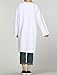 Mordenmiss Women's Fashion Asymmetrical Side Slit T Shirt Dress L White