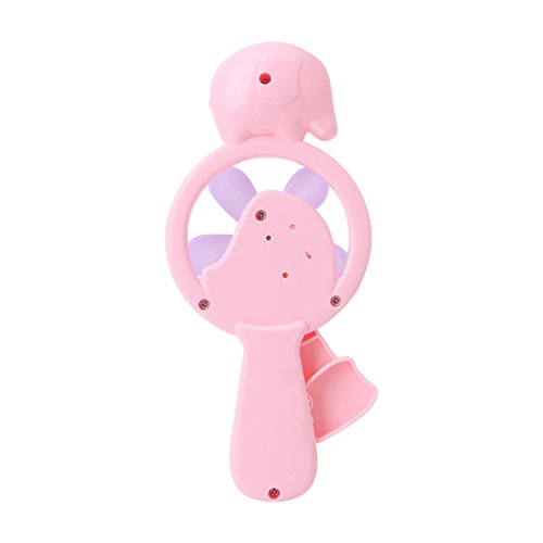 NNDA CO Portable Kids Toys Mini Manual Hand Fan Handheld No Battery Operated for Cooling - For Sports, Hiking, Camping, Airplanes,Plastic,1 pc (pink) - Thumbnail 2