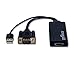 gofanco VGA to HDMI Converter Adapter USB Powered with 1080p & USB Audio Support – Male to Female for VGA-Equipped desktops and laptops to Connect to HDMI displays/HDTVs (VGAHDMI)