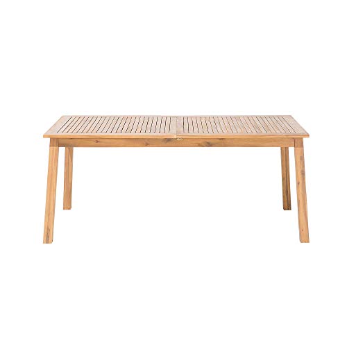 Gartentisch Akazienholz Hellbraun rechteckig ausziehbar 180/240x100 cm Cesana – Bild 7