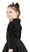 BlackButterfly Kids Half Sleeve Bolero Childrens Girls Shrug Cardigan Top (Black, 7-8 YRS)