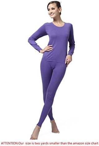 Womens Thermal 2 Pc Long John Underwear Set Top and Bottom Ultra Soft Smooth Knit