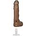 Doc Johnson Bust It - Squirting Realistic Penis with Removable Vac-U-Lock Suction Cup Base and 1 oz. Bottle of Nut Butter - Harness Compatible - Storage Bag Included - Futanari Fantasy - Caramel