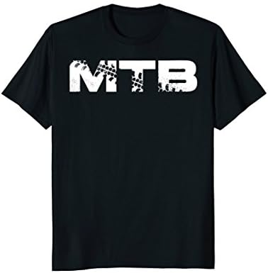 Mens MTB T-Shirt for Cycling, Downhill and Mountain Bike Fans Large Black