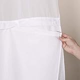 RiverDream Snap in Fabric Shower Curtain Liner Replacement - 70W x 54H, White, with Magnets-Detachable Liner