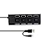 USB Hub, USB Data Hub, Rosa Schleife 4 Port Universal High Speed USB Data Hub with Aluminum Alloy Material for MacBook Air Pro, Surface Pro 3, Smartphone Tablet PC