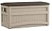 Suncast 73-Gallon Medium Deck Box - Lightweight Resin Indoor/Outdoor Storage Container and Seat for Patio Cushions and Gardening Tools - Store Items on Patio, Garage, Yard - Taupe primary