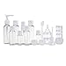 Travel Bottle Set - Refillable - TSA/Airline Approved - 8 Bottles and 9 Jars - 3 Tools (Pipette, Funnel and Mini Spatula) - for Downsized Portions of Your Favorite Cosmetics, Lotions and Creams