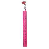 HADIY Straight Ruler Clear Plastic Measuring Tool for Student School Office (Pink)