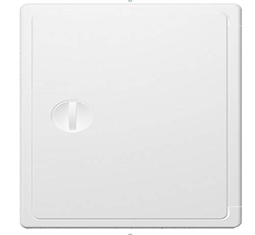 Inspection Hatch with Rotating Handle, Inspection Shutter, Access Door, 15 x 15 cm, White