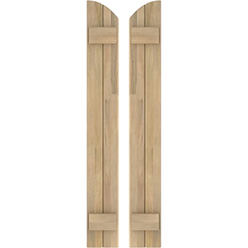 7"W x 74"H Americraft Two Board (2 Batten) Exterior Real Wood Joined Board-n-Ba…