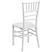 Flash Furniture 2 Pack HERCULES PREMIUM Series White Resin Stacking Chiavari Chair