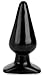 Healthy Vibes Large Oversized Black Butt Plug 5.5'' - Smooth Anal Plug with Safety Base