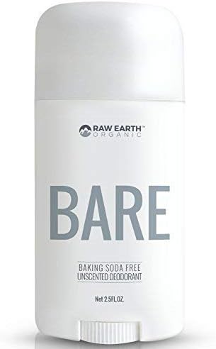 Raw Earth Organic All Natural Vegan Magnesium Deodorant - Baking Soda & Aluminum Free - Unscented (2.5oz)